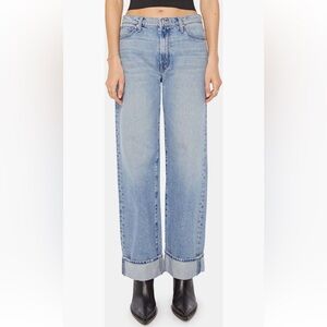 MOTHER Light Blue Wide Leg Jeans Dodger Skimp